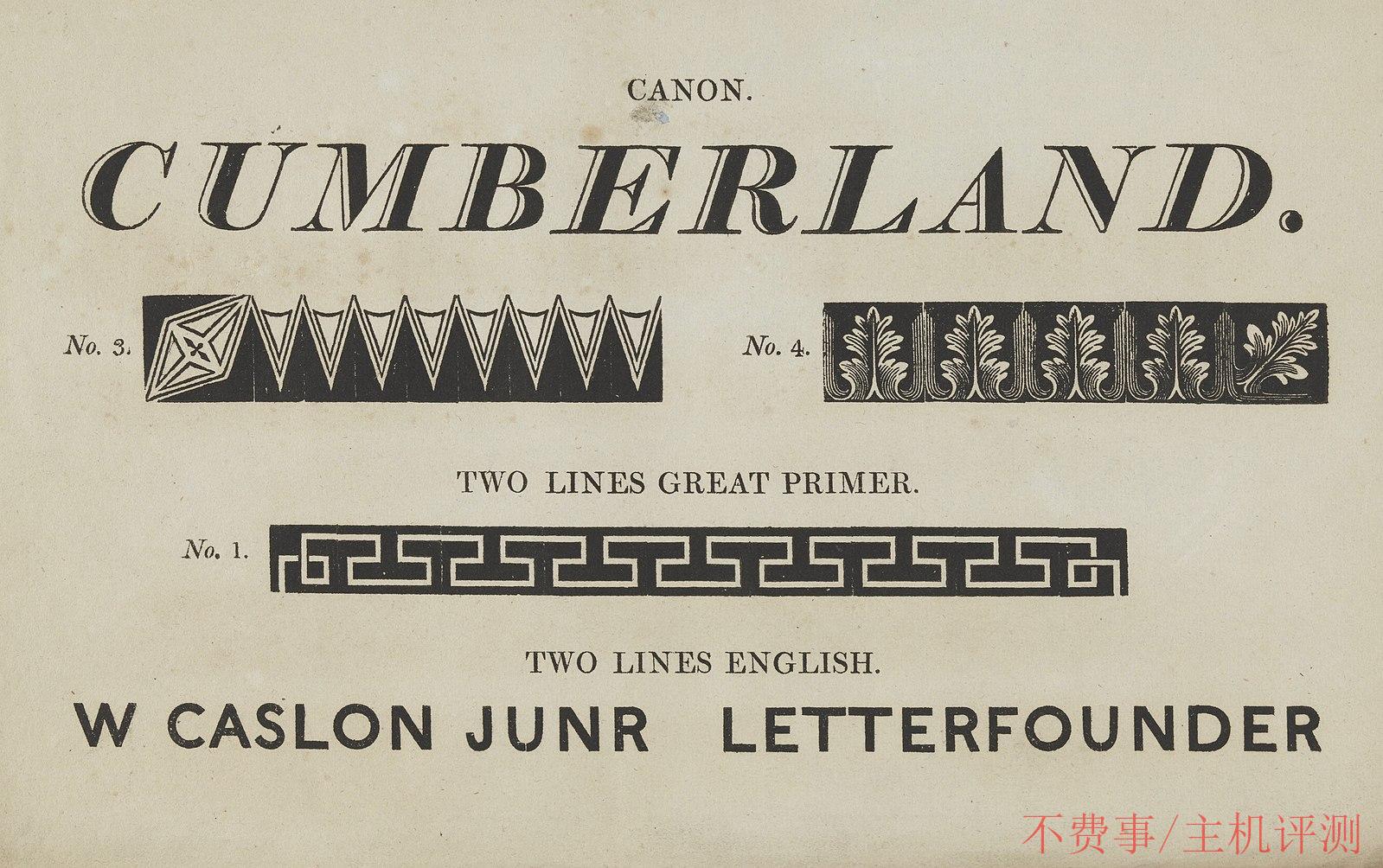 The first documented sans serif font